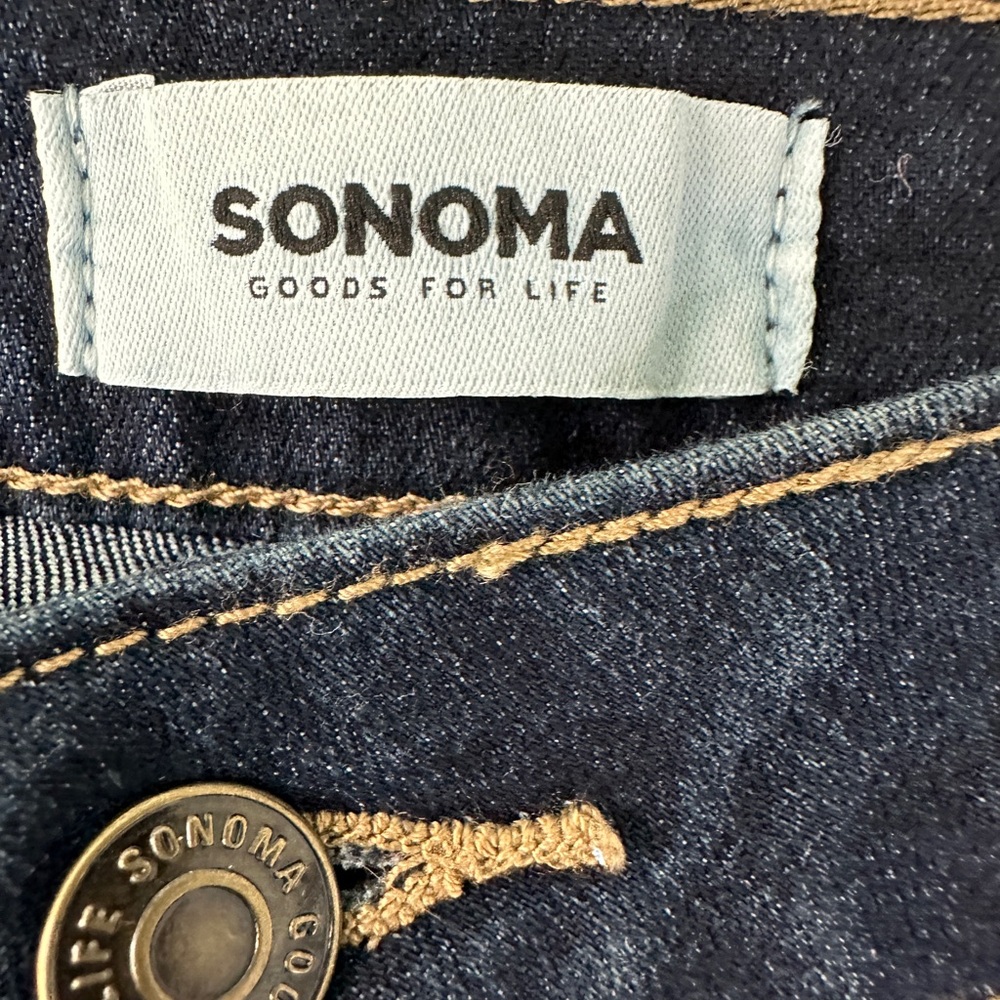 Sonoma‎ Womens Indigo Boot Cut Jeans Dark Wash Faded NWT Everyday - Picture 6 of 8